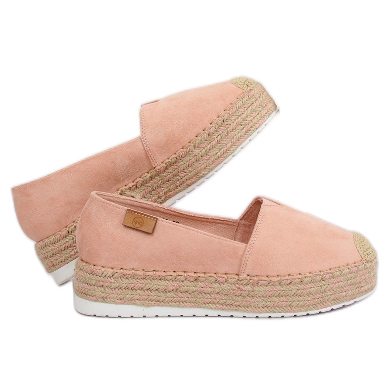 Růžové BL267 Růžové espadrilky na vysokých podrážkách růžový 2 Růžové BL267 Růžové espadrilky na vysokých podrážkách růžový 2