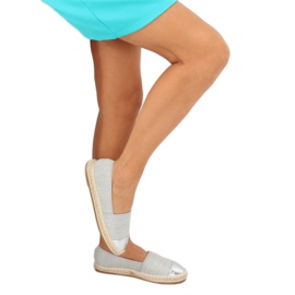 Šedé plátěné espadrilky A-9267 Grey šedá 2