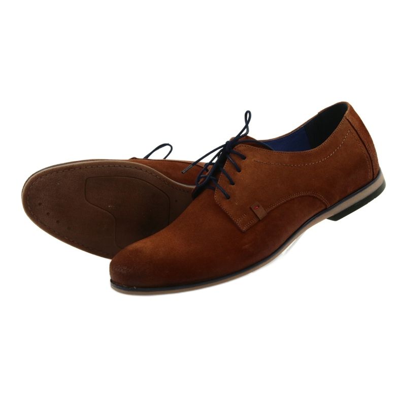 Nikopol Pánské kožené boty semiš 1709 velbloud béžový 5