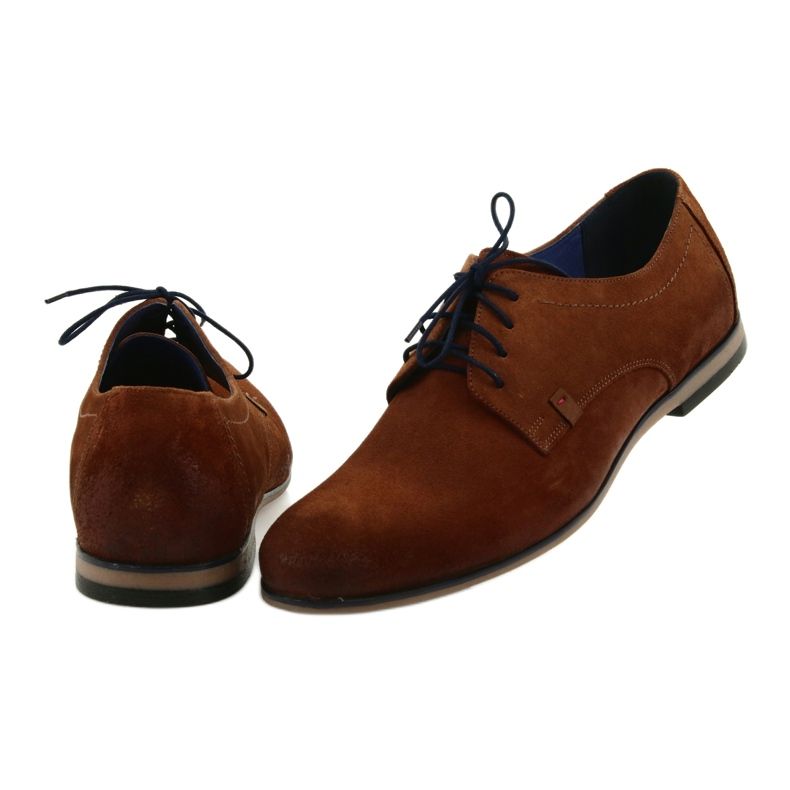 Nikopol Pánské kožené boty semiš 1709 velbloud béžový 4