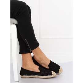 Černé prolamované espadrilky 9023 Black černý 2