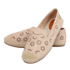 Béžové prolamované espadrilky 9023 Béžová béžový 1