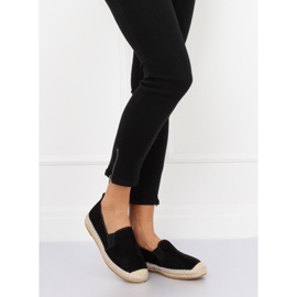 Black espadrilles 1768-11 Black černá 1
