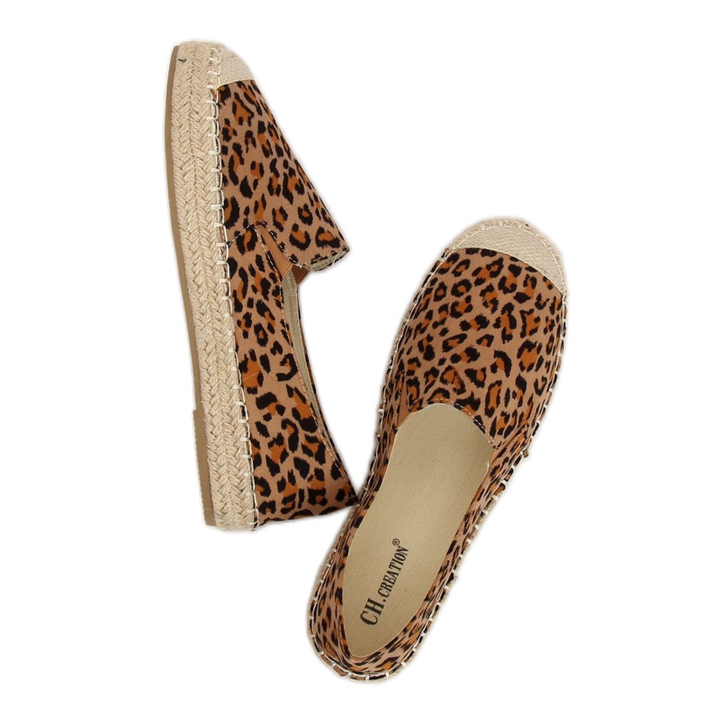 Dámské espadrilky leopard 180-5 Leopard hnědý vícebarevný 1