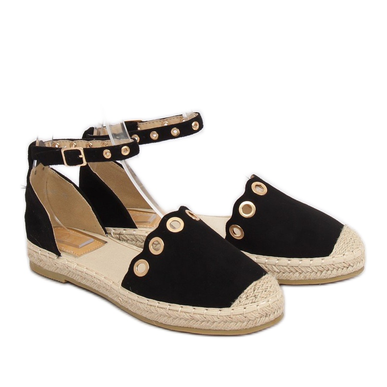 Espadrilky s černým páskem LX170 Black černá 1