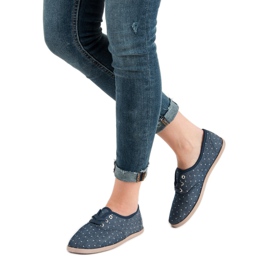 Tenisky s tečkami modrý 1