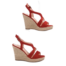Espadrilky na sandálech Kotrurnie červené 1 Espadrilky na sandálech Kotrurnie červené 1