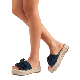 Pantofle Espadrilles Na Platformě modrý námořnická modrá 2