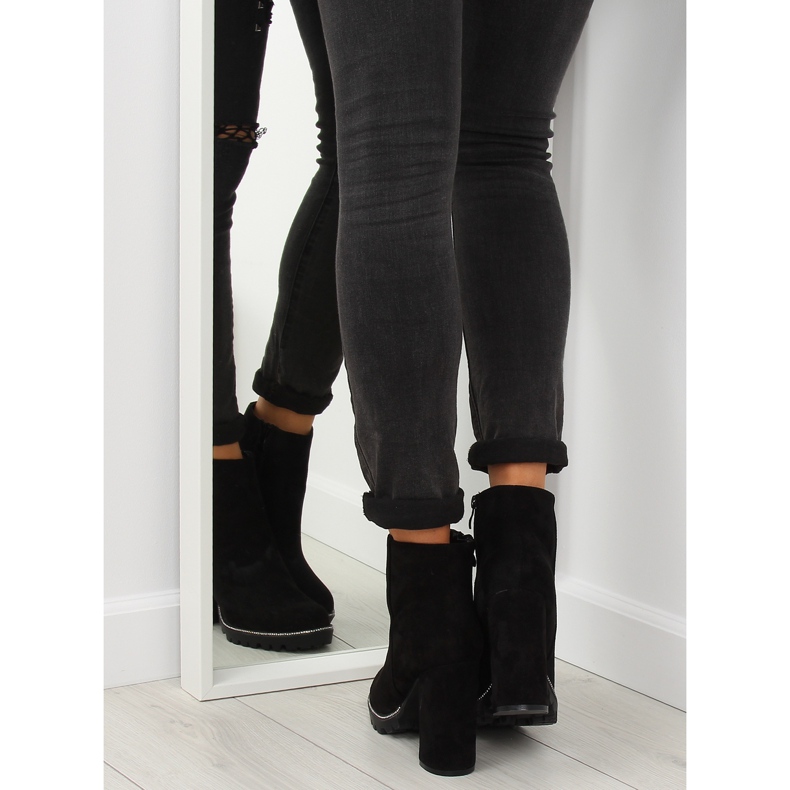 Černá Vysoké podpatky černá 58-581 Černá II-GAT černý 1