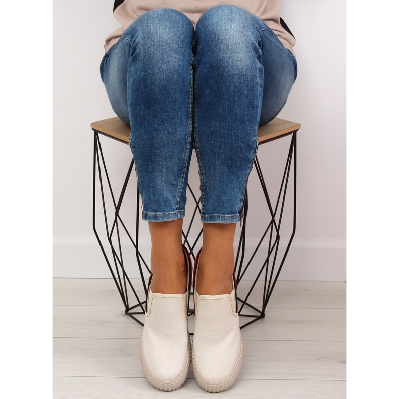 Béžové slip-on tenisky 107-40 Beige II-GAT béžový 2