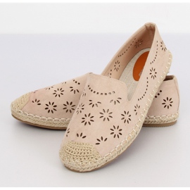 Béžové prolamované espadrilles 9023 Beige II-GAT béžový 1