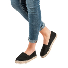 Small Swan Espadrilky z černého semiše černý 1