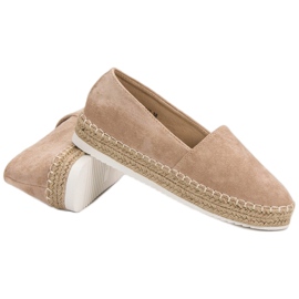 Small Swan Béžové semišové espadrilky béžový 1