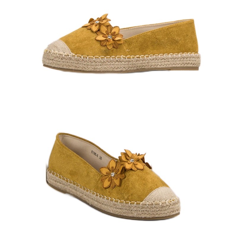 Espadrilky s květinami žluť 1