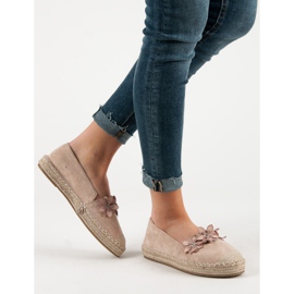 Espadrilky s květinami růžový 1