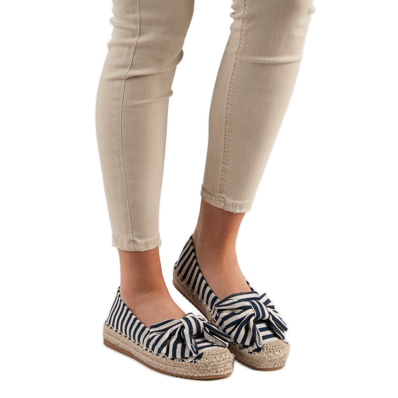 Pruhované espadrilky hnědý modrý námořnická modrá 1 Pruhované espadrilky hnědý modrý námořnická modrá 1