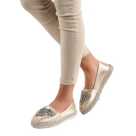 Zlaté espadrilky s ornamenty zlatý 2 Zlaté espadrilky s ornamenty zlatý 2