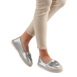 Šedé espadrilky s ornamenty šedá 1