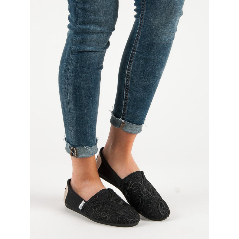 L. Day Slipony se vzorem černá 1