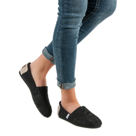 L. Day Slipony se vzorem černý 2