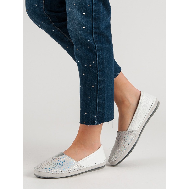 Filippo Bílé kožené nazouvací tenisky bílý 1