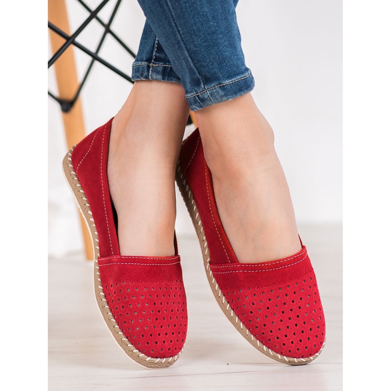Filippo Espadrilky z červené kůže červený 1