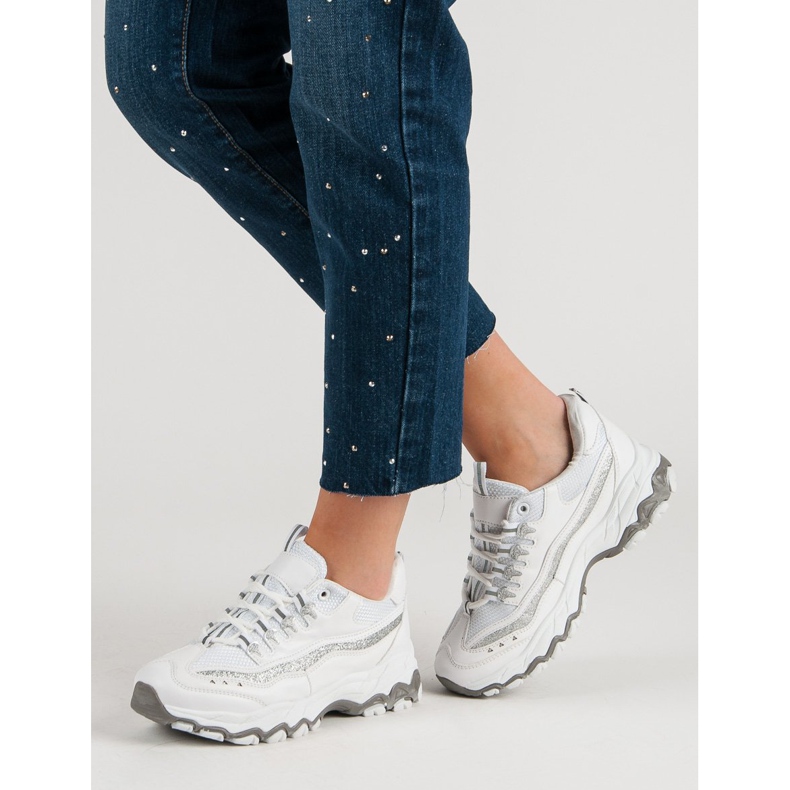 Tenisky se třpytkami bílý 1 Tenisky se třpytkami bílý 1