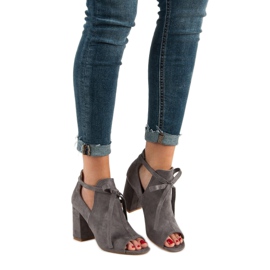 Vinceza Postavené Sandály Na Baru šedá 1