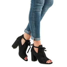 Vinceza Postavené Sandály Na Baru černý 2