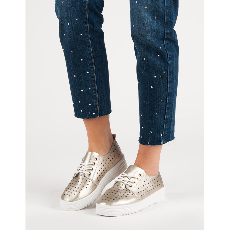 Zlaté prolamované tenisky zlatý 1 Zlaté prolamované tenisky zlatý 1