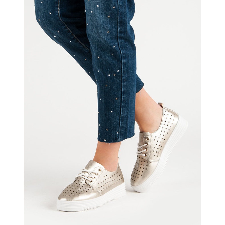 Zlaté prolamované tenisky zlatý 2 Zlaté prolamované tenisky zlatý 2