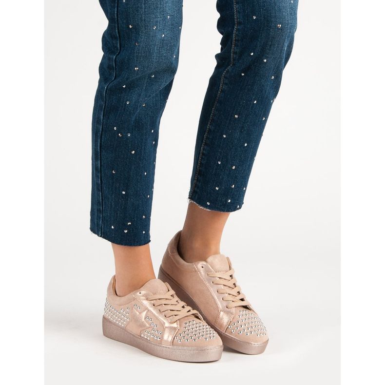 Bestelle Sportovní obuv s kamínky růžový 1