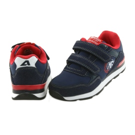 American Club Americká sportovní obuv s koženou stélkou BS08 červené námořnická modrá 4