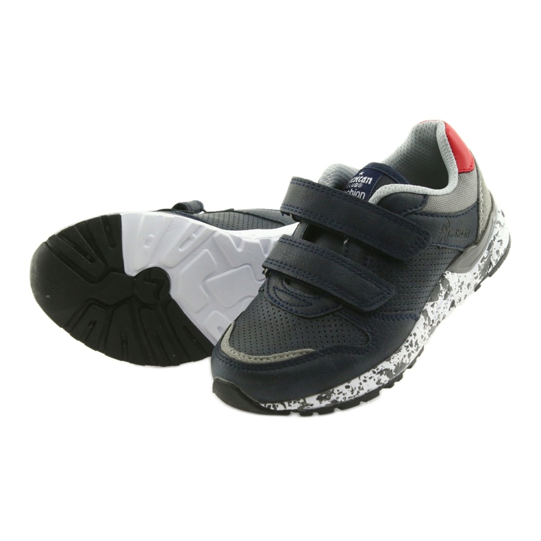 Sportovní obuv American Club, kožená vložka BS11 05 šedá červené námořnická modrá 5