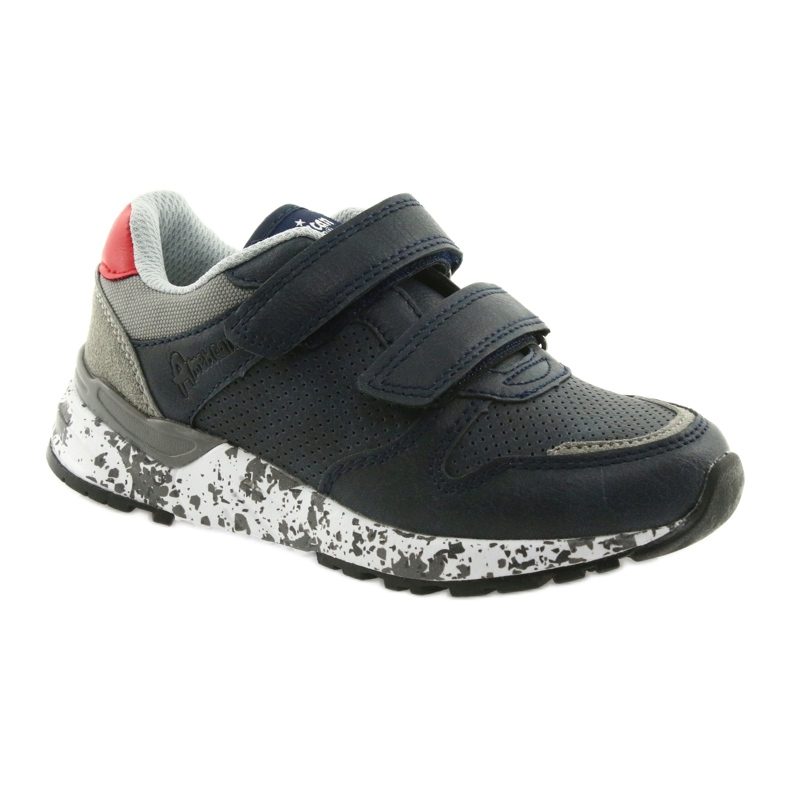 Sportovní obuv American Club, kožená vložka BS11 05 šedá červené námořnická modrá 1