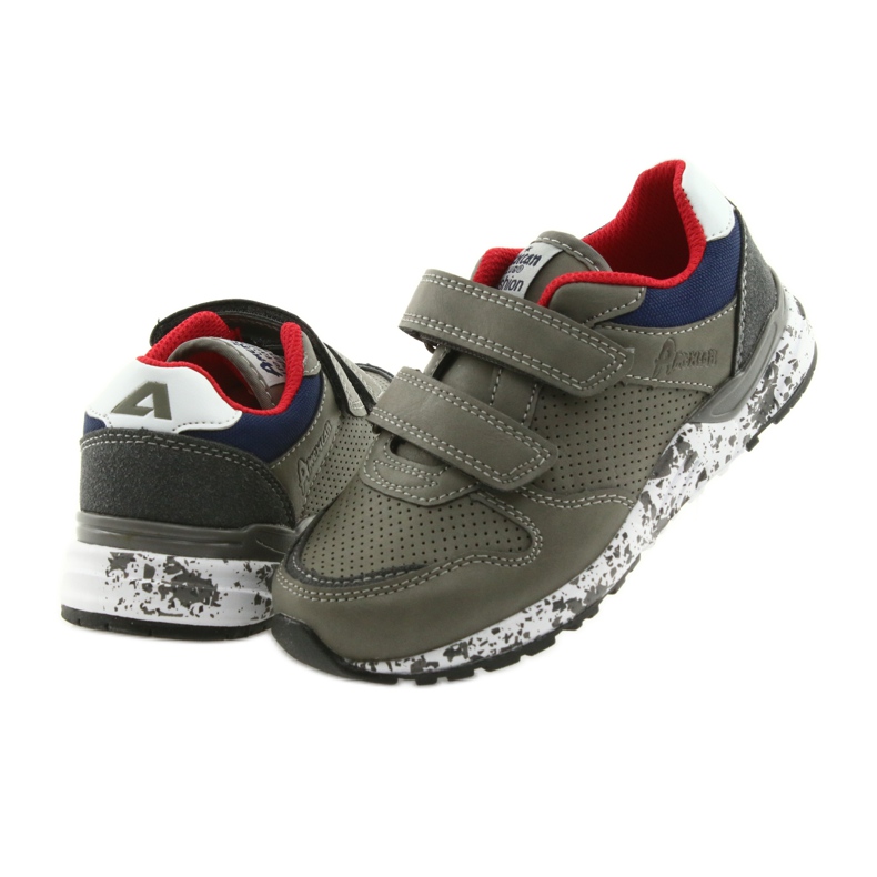 American Club Kožená stélka z amerických sportovních bot šedá červené námořnická modrá 4