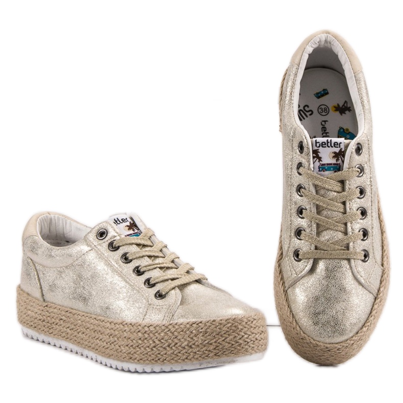 Betler Módní tenisky Espadrilles žluť 2