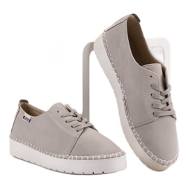 Šedé vázané boty VICES šedá 2