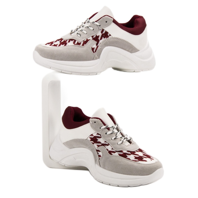 Kylie Sportovní obuv se vzorem šedá červené 2