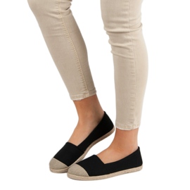 Módní černé espadrilky černý 2