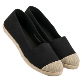 Módní černé espadrilky černá 4