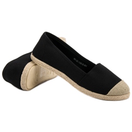 Módní černé espadrilky černá 1