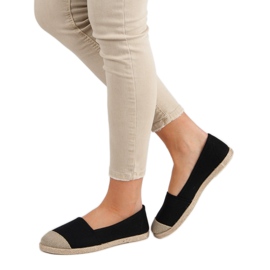 Módní černé espadrilky černá 3