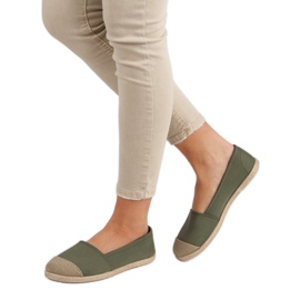 Módní zelené espadrilky zelená 2