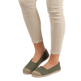 Módní zelené espadrilky zelená 1