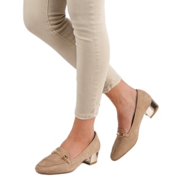 Kylie Mokasíny na vysokém podpatku hnědý 2