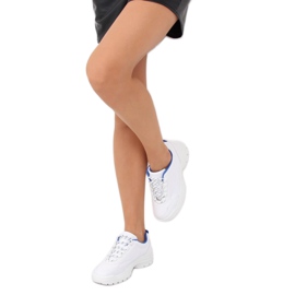 Bílé a modré sportovní boty 6256 Blue bílý 1