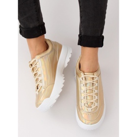 Holografická zlatá sportovní obuv 82017 Gold zlatý 2