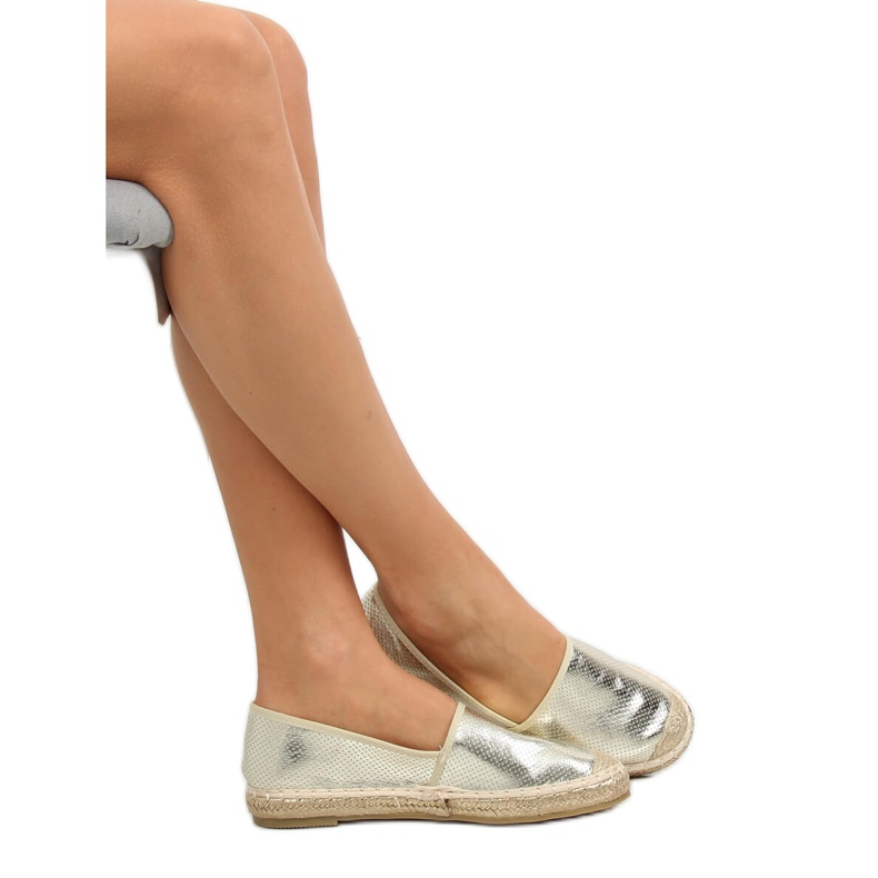 Kovové zlaté espadrilky A645-ESP-1 Gold zlatý 1