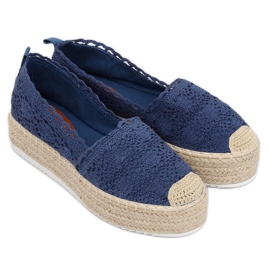 Krajka Espadrilles námořnická modř A8692 DK.BLUE námořnická modrá 2 Krajka Espadrilles námořnická modř A8692 DK.BLUE námořnická modrá 2